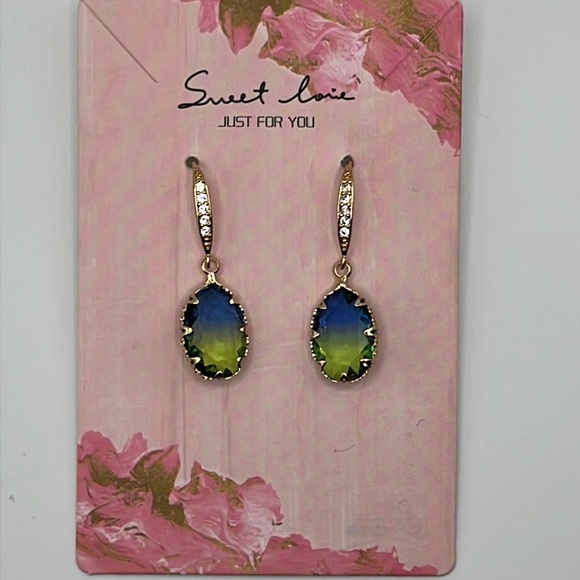 Cubic Zirconia Drop Earrings - Picture 3 of 4